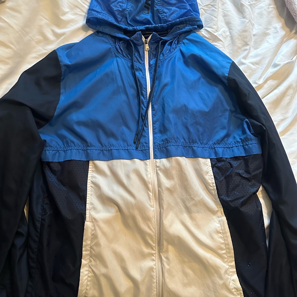 Blue and White Men's Jacket
